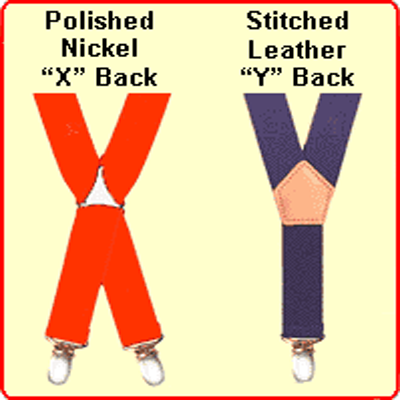 Suspender back styles